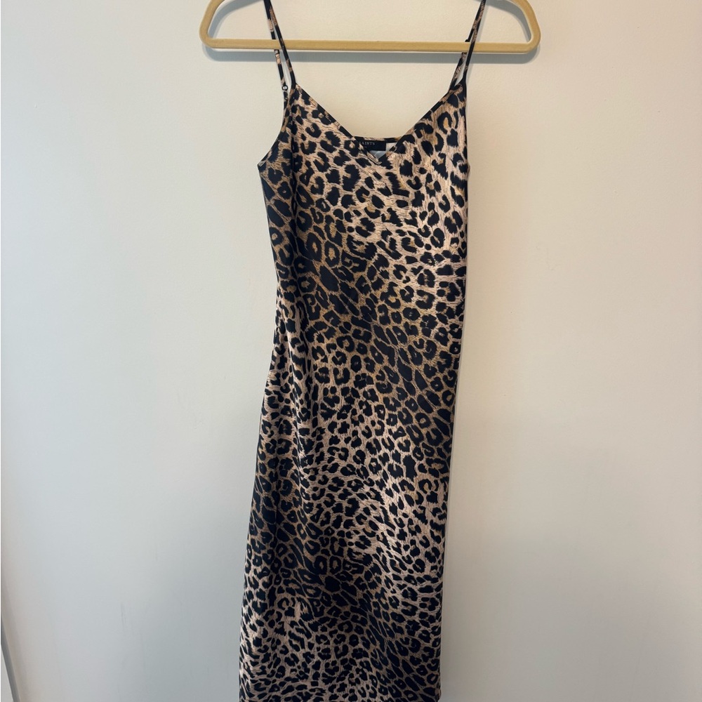 All Saints Animal Print V-Neck Dress